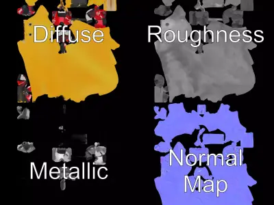 Yellow Parrot Character with Red Shoes Rigged and Animated Model Low-poly 3D model