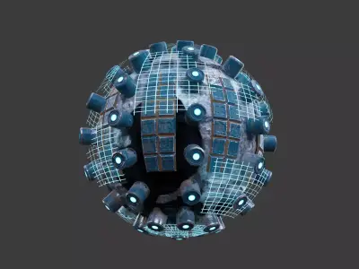 Smart Bomb Low-poly 3D model