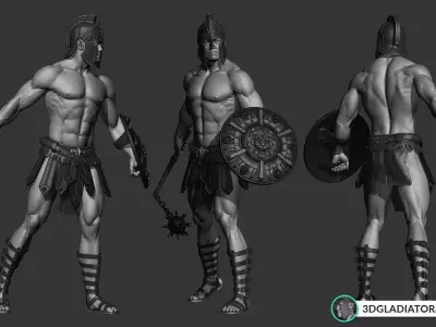 FREE 3D Gladiator Model - Part 1 Helmet Free 3D model