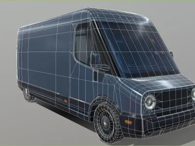 EDV 700 electric stepvan Low-poly 3D model