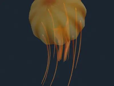 3DRT - Sealife - Jelly FIsh Low-poly 3D model