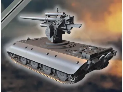 E-100 Waffentrager 88mm Flak 36 Entwicklung self-propelled anti- 3D print model