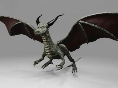 Dragon RPG - Medieval - Dragao 3D model
