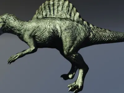 Spinosaurus dinosaur Low-poly 3D model