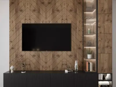 Modern Tv set  Free 3D model