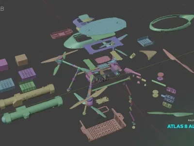 Atlas 8 Altus LSA Drone 3D model