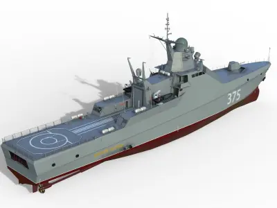 Project 22160 patrol ship 3D model