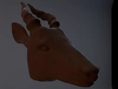 Impala Head Sculpt Free 3D model