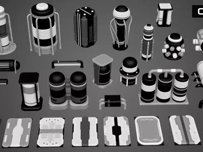 Cylix Dpack Sci Fi Kitbash Free 3D model