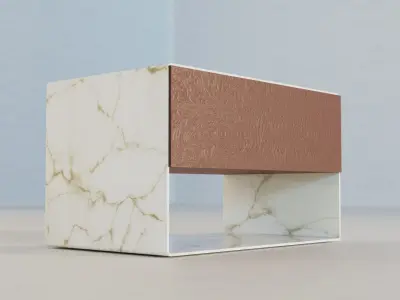 bedside minimalist marble Free low-poly 3D model