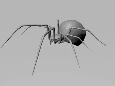 Black widow spider 3d model Free 3D model
