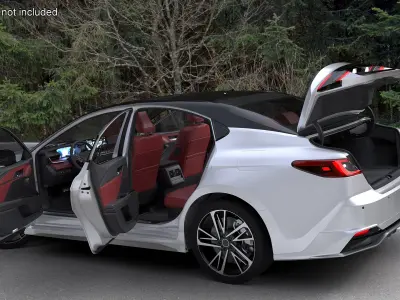 2025 Sedan White 3D model