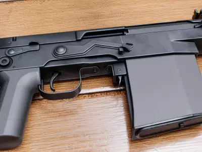 SVDK rifle Low-poly 3D model