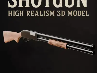  Pump-Action Shotgun  3D model