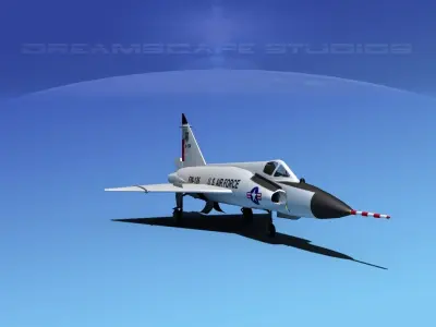 Convair F-102 Delta Dagger IND ANG 3D model