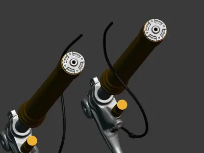 Ohlin Mudguard for Motorcycle Low-poly 3D model