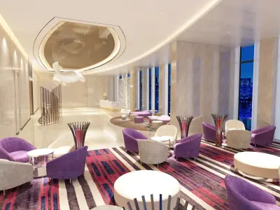 The Hotel Lobby 12 3D model