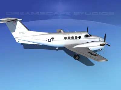 Beechcraft UC-12Q Huron V07 USMC 3D model