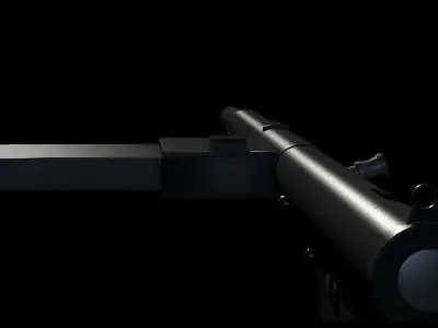 Sten Mark II Submachine Gun Low Polygon Model Low-poly 3D model