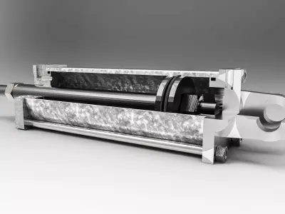 CILINDRO DE DOBLE EFECTO HIDRAULICO Low-poly 3D model