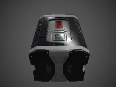 Sci-fi crate 3D model