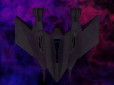 Space Aircraft FREE Low-poly 3D PBR model game ready Free low-poly 3D model