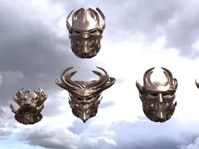 Druid mask collection 1 3D model