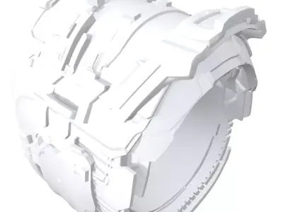 Dead Space Engineer Helmet - Headsculpt for Action Figures 3D print model purchase