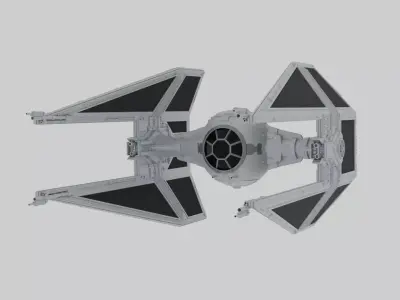 TIE Interceptor 3D model