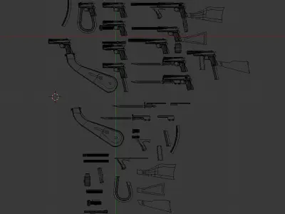 Sentinel Series M1911 Low-poly 3D model