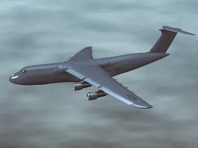 Lockheed Galaxy C5 military aircraft 3D model