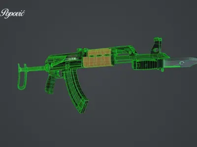 Zastava M70AB2 3D model