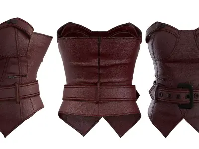 Corset Top Low-poly 3D model