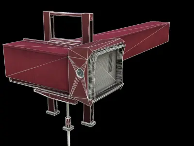 Airport Jetbridge T-Style Low-poly 3D model