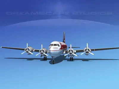 Douglas DC-4 Capitol Airlines 3D model