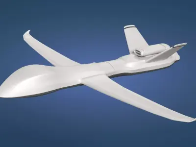 Generic Drone - Military Combat UAV - UCAV Low-poly 3D model