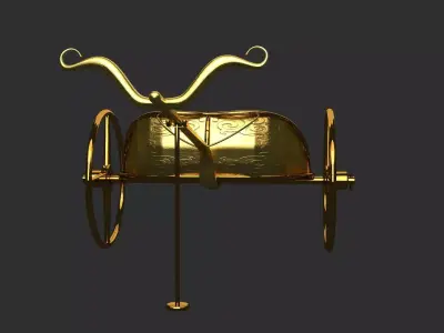 King Tut Chariot  figure Low-poly 3D model
