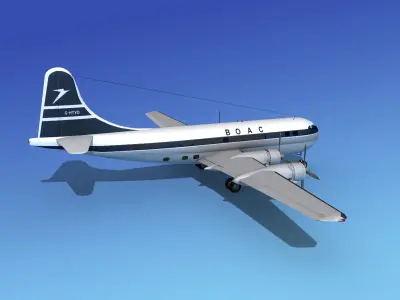 Boeing 377 BOAC 3 3D model