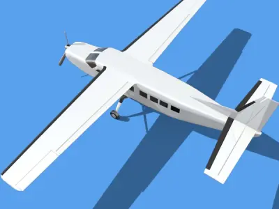 Cessna grand caravan propeller airplane 3D model