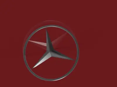mercedes logo Free 3D model