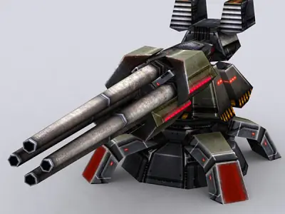 3DRT - Wargear Turrets  Low-poly 3D model