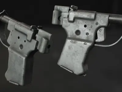 PBR American FP-45 Liberator Pistol Low-poly 3D model