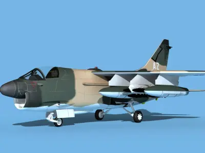 Chance Vought A-7E Corsair II V04 USAF 3D model