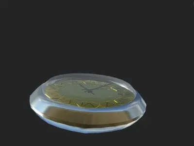 Mechanical pocket watch Raketa Calendar USSR Low-poly 3D model