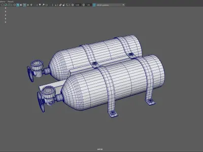 Nitro two gas cylinders Free 3D model