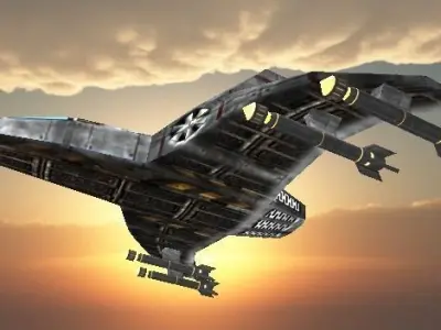 Sci-fi TITANIUN FIGHTER Ship Low-poly 3D model