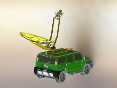Hummer H2 with Radar Free 3D model