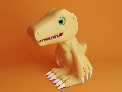 Agumon in 3D model 3D model