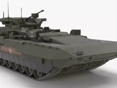 T-15 Armata Green Clean Low-poly 3D model