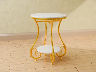 Realistic Round Coffee Table Free 3D model